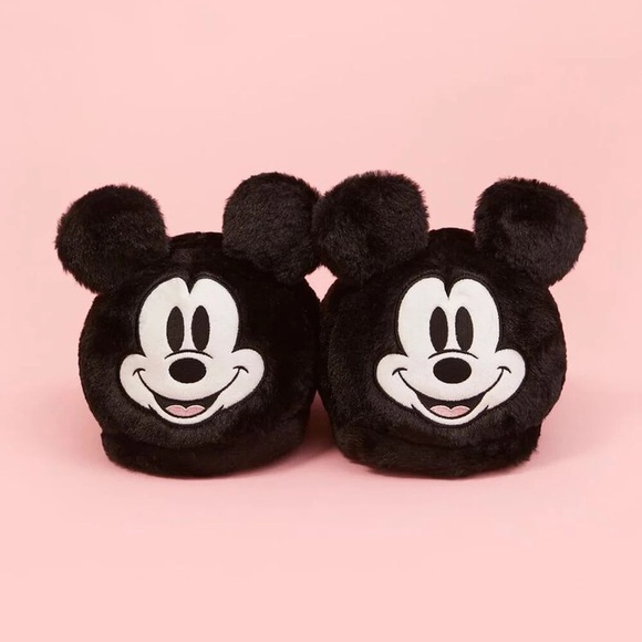 WOMENS DISNEY MICKEY MOUSE PLUSH HOUSE SLIPPERS - Picture 6 of 7